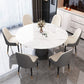 Modern Sintered Stone Dining Table Drop-Leaf Dinner Table for Dining Room