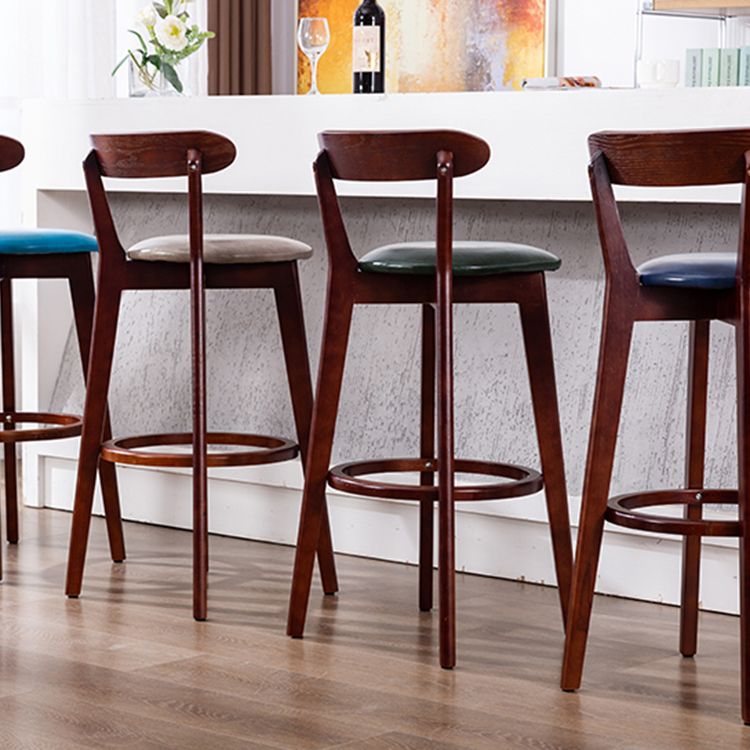 Contemporary Matte Finish Solid Wood Bar Stool Milk Tea Shop Footrest Stool Clearhalo 'Bar Furniture' 'Bar Stools' 'bar_stools' 'furn' 'furn_bar_stools' 'Furniture' 'furniture_bar_stools' 'Kitchen & Dining Furniture' 1200x1200_b3563f6f-7133-4d83-b8ba-0db0718a1986