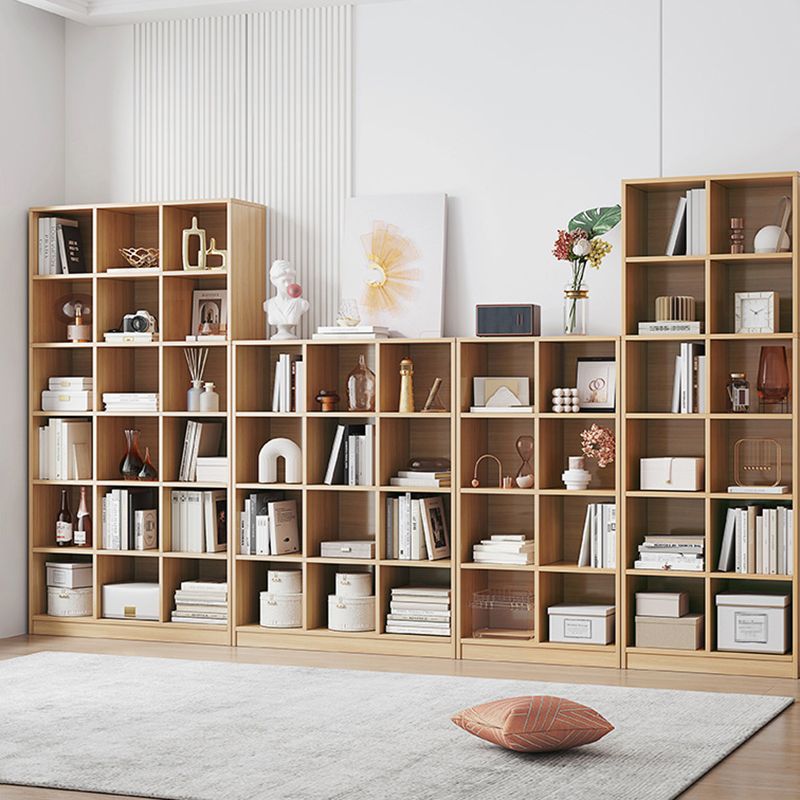 Modern Style Engineered Wood Bookcase Standard Closed Back Bookshelf