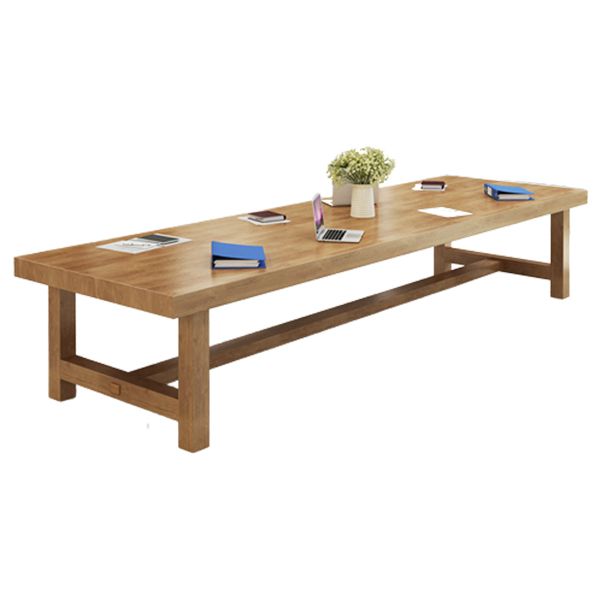 27" Wide Contemporary Writing Desk Solid Wood Brown Office Desk Clearhalo 'furn' 'furn_office_desk' 'Furniture' 'Office Desks' 'Office Furniture' 'office_desk' 1200x1200_b356eb9d-16cb-4602-b524-abf30db65511