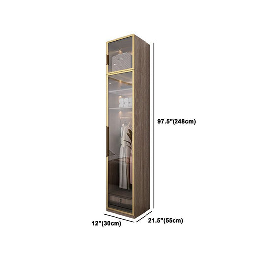 Contemporary Style Wardrobe Natural Colour Wooden Wardrobe Closet