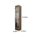 Contemporary Style Wardrobe Natural Colour Wooden Wardrobe Closet