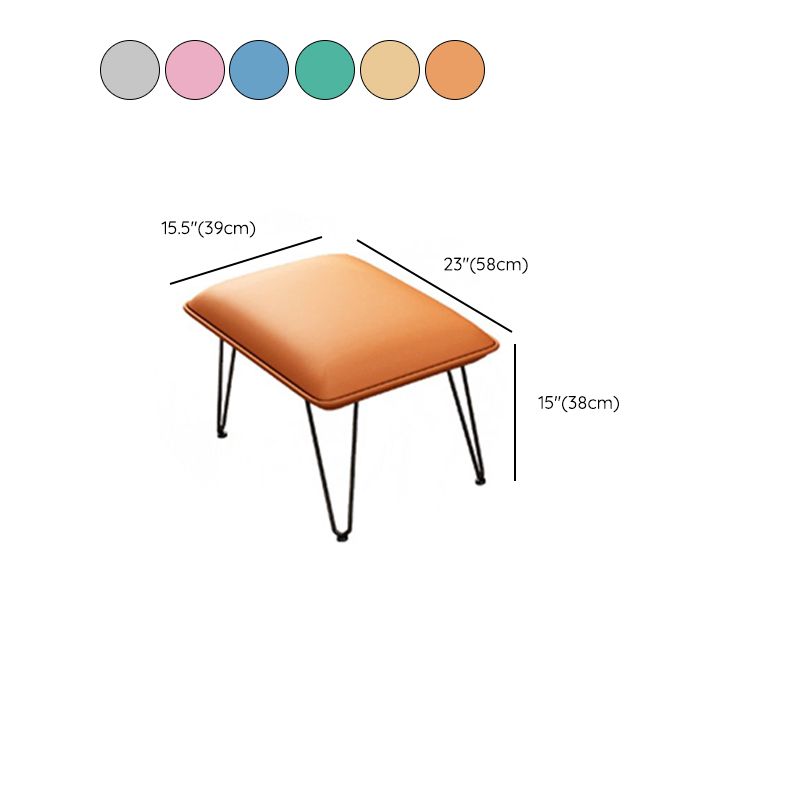 Chaise de planeurs moderne Couleur pure Métal des jambes sombres chaise à bascule avec ottoman