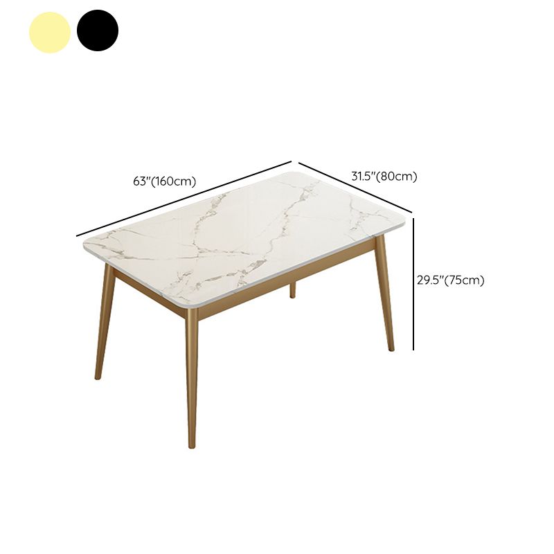 Esszimmer-Luxus-Esstisch, Küche, Stein-Esstisch mit 4 Beinen