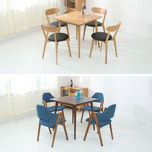 Industrial Style Dining Table Square Solid Wood Dining Table with 4 Legs Clearhalo ' dining_table' 'Dining Tables & Seating' 'Dining Tables' 'furn' 'furn_dining_table' 'Furniture' 'furniture_dining_table' 'Kitchen & Dining Furniture' 'kitchen&dining_furn' 'kitchen' 'kitchen_dining_table' 1200x1200_b35bec31-9f7f-407f-88fe-0f8c317a89d4