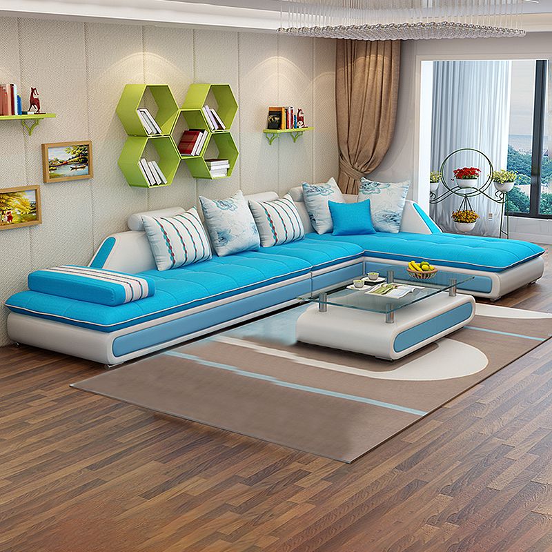 129.13 Inches Long Velvet Sectional Modern Sectional for Living Room Clearhalo 'furn' 'furn_sectionals' 'Furniture' 'Living Room Furniture' 'Sectionals' 1200x1200_b35bf6da-2b5f-440e-ad7f-61ca77ef4a5a