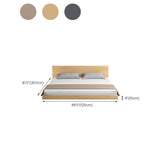 Lit de plate-forme en bois massif du milieu du siècle moderne plate-forme de plate-forme de lit de lit de lit de lit inclus