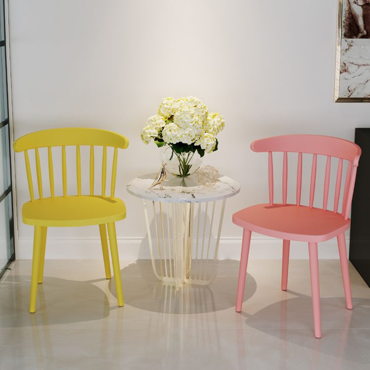 Contemporary Plastic Armless Chair Windsor Back Side Chair for Home Use Clearhalo ' kitchen&dining_furn' 'Dining Chairs' 'Dining Tables & Seating' 'dining_chair' 'furn' 'furn_dining_chair' 'Furniture' 'furniture_dining_chair' 'Kitchen & Dining Furniture' 'kitchen' 1200x1200_b35d3a7c-abbd-4b9e-87e1-b68af008da93