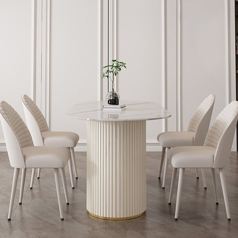 Sintered Stone Table for Restaurant Modern White Table with Double Pedestal Base Clearhalo ' dining_table' 'Dining Tables & Seating' 'Dining Tables' 'furn' 'furn_dining_table' 'Furniture' 'furniture_dining_table' 'Kitchen & Dining Furniture' 'kitchen&dining_furn' 'kitchen' 'kitchen_dining_table' 1200x1200_b35d751e-78df-477b-9198-8573940f682f