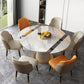 Nordic Glam Sintered Stone Dining Table Set 1/4/5/7 Pieces Dining Set for Kitchen Clearhalo 'Dining Room Sets' 'Dining Tables & Seating' 'dining_room_set' 'furn' 'furn_dining_room_set' 'Furniture' 'furniture_dining_room_set' 'Kitchen & Dining Furniture' 1200x1200_b35e07ca-cbd8-4a82-9b75-517343d70543