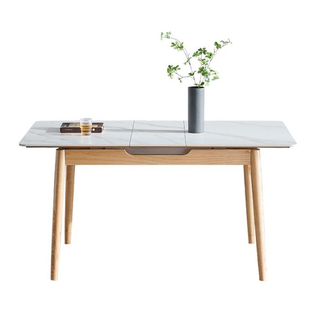 Standard Sintered Stone Top Dining Set with Light Brown Solid Wood Legs for Dining Furniture Clearhalo 'Dining Room Sets' 'Dining Tables & Seating' 'dining_room_set' 'furn' 'furn_dining_room_set' 'Furniture' 'furniture_dining_room_set' 'Kitchen & Dining Furniture' 'kitchen&dining_furn' 'kitchen' 1200x1200_b35f624e-64ad-4493-9548-ca69ba1f5443