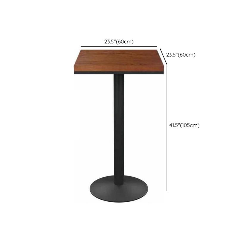 Industrial Bar Table Dining Table with Pedestal Base for Kitchen Living Room Clearhalo 'Bar Furniture' 'Bar Tables' 'bar_tables' 'furn' 'furn_bar_tables' 'Furniture' 'Kitchen & Dining Furniture' 1200x1200_b35fe2f8-977c-4c44-94ff-d4f0246e746d