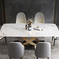 Stone Top Dining Table Contemporary Dining Table with Pedestal Base Clearhalo 'Dining Tables & Seating' 'Dining Tables' 'dining_table' 'furn' 'furn_dining_table' 'Furniture' 'Kitchen & Dining Furniture' 1200x1200_b3618a95-c933-4bfb-aeb1-d9ccabb3e564