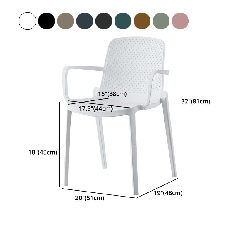 Scandinavian Plastic Dining Kitchen Room Arm Chair Solid Back Chair Clearhalo ' kitchen&dining_furn' 'Dining Chairs' 'Dining Tables & Seating' 'dining_chair' 'furn' 'furn_dining_chair' 'Furniture' 'furniture_dining_chair' 'Kitchen & Dining Furniture' 'kitchen' 1200x1200_b362af59-6b88-407e-aebb-27bdfeece0ab