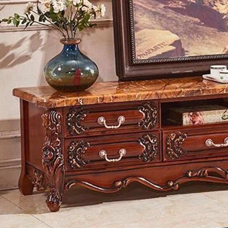 Combinación de gabinete de televisión de lujo de luz europea