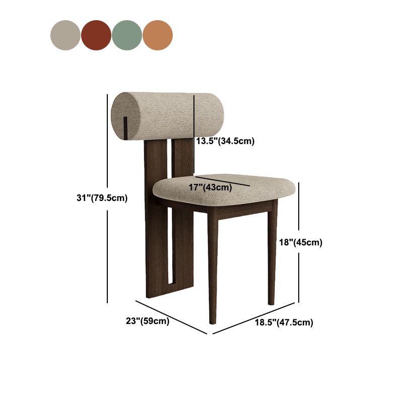 23.22 "Brede armloze stoel Solid Wood frame stoel voor woonkamer