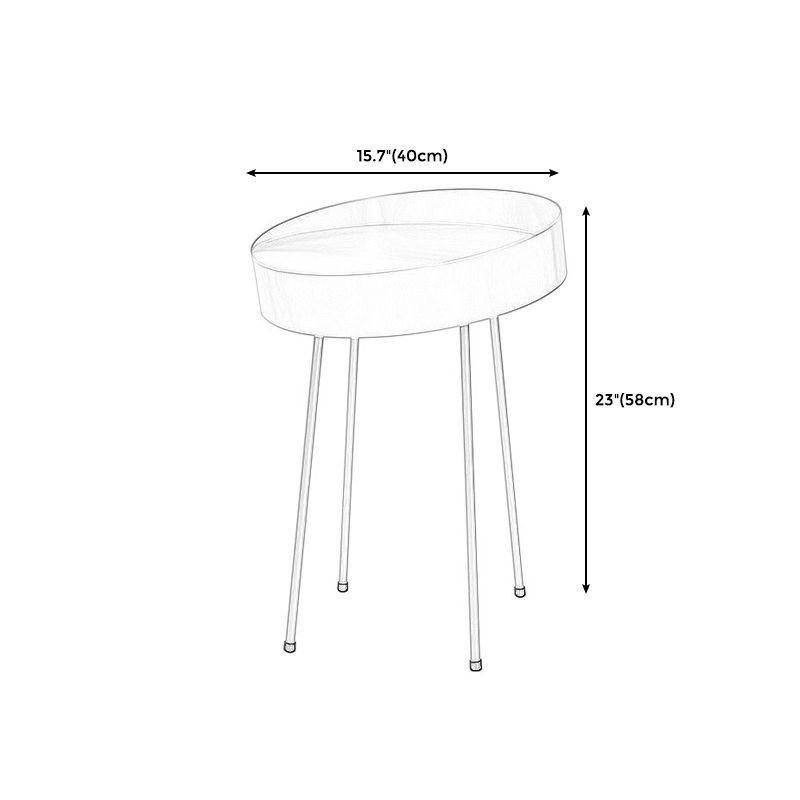 Round with Metal Accents Coffee Table Modern 4 Legs Cocktail Table Clearhalo 'Coffee & Accent Tables' 'Coffee Tables' 'coffee_tables' 'furn' 'furn_coffee_tables' 'Furniture' 'furniture_coffee_tables' 'Living Room Furniture' 1200x1200_b36a43db-2c99-4232-8f05-db448d01f3bc