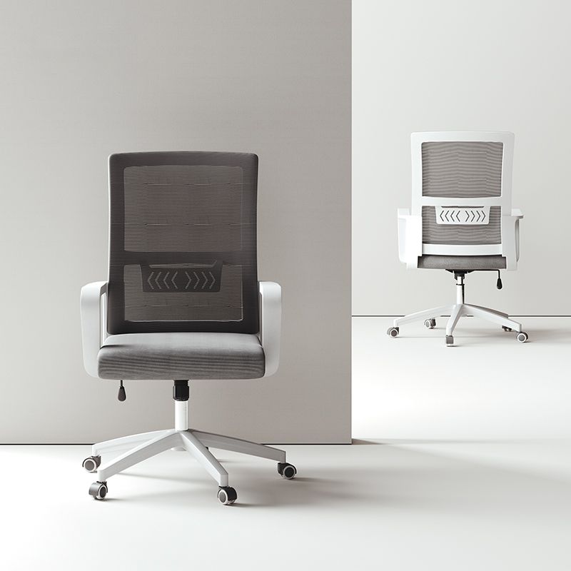 Modern Office Chair Fixed Arms Adjustable Seat Height Chair with Wheels Clearhalo 'furn' 'furn_office_chair' 'Furniture' 'Office Chairs' 'Office Furniture' 'office_chair' 1200x1200_b36a4c50-9336-469f-a1a9-47e4b5ba4ed9