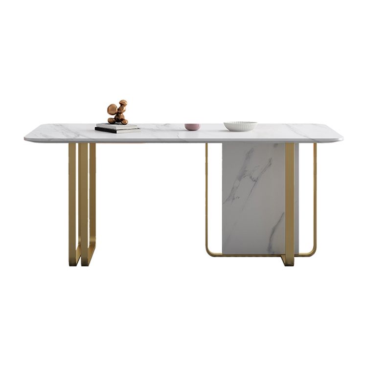 Stone Dining Site Table Traditional Luxury Rectangle Table with Double Pedestal Clearhalo 'Dining Tables & Seating' 'Dining Tables' 'dining_table' 'furn' 'furn_dining_table' 'Furniture' 'furniture_dining_table' 'Kitchen & Dining Furniture' 1200x1200_b36b3c57-ec18-4095-a30d-8adfa55a23e8