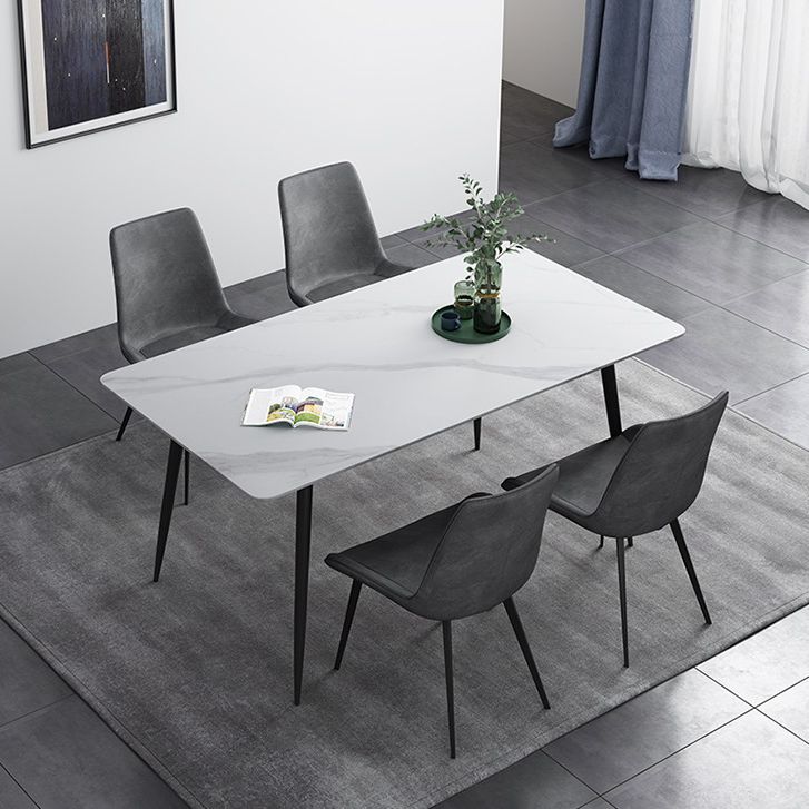 Rectangle Shape Industrial Style Dining Table Sintered Stone Fixed Table for Restaurant Clearhalo ' dining_table' 'Dining Tables & Seating' 'Dining Tables' 'furn' 'furn_dining_table' 'Furniture' 'furniture_dining_table' 'Kitchen & Dining Furniture' 'kitchen&dining_furn' 'kitchen' 'kitchen_dining_table' 1200x1200_b36bb171-e6cc-4bdf-8eaa-9795436d3932