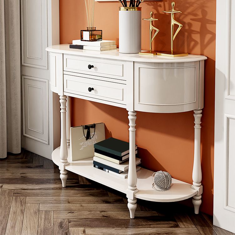 Mid Century Modern Wood Console Table Half Moon End Table for Hall Clearhalo 'Console Tables' 'console_tables' 'Entry & Mudroom Furniture' 'furn' 'furn_console_tables' 'Furniture' 1200x1200_b36c3130-08d6-4f05-82ad-f025fa009fa5