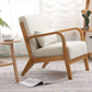 Scandinavian Basic Four Leg Armchair Solid Wood Living Room Armchair Clearhalo 'Accent Chairs' 'accent_chairs' 'Chairs & Seating' 'furn' 'furn_accent_chairs' 'Furniture' 'Living Room Furniture' 1200x1200_b36d8d15-2d38-4245-a05c-03dd868e48a6