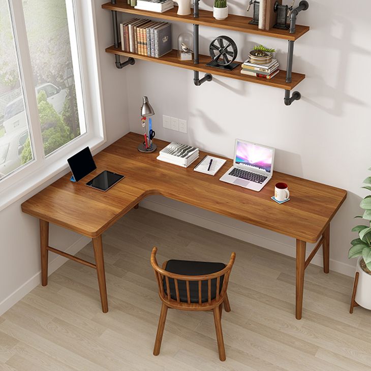 Contemporary Pine Office Desk L-Shape Writing Desk for Bedroom Clearhalo 'furn' 'furn_office_desk' 'Furniture' 'Office Desks' 'Office Furniture' 'office_desk' 1200x1200_b36d9125-8ade-4b35-bedd-b7a387c7d90e