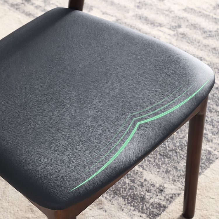 Modern Kitchen Leather Square Dining Chair Open Back Dining Side Chair Clearhalo ' kitchen&dining_furn' 'Dining Chairs' 'Dining Tables & Seating' 'dining_chair' 'Furniture' 'furniture_dining_chair' 'Kitchen & Dining Furniture' 'kitchen' 1200x1200_b36dc57f-2aa1-49de-a1ca-4fab95ed3182