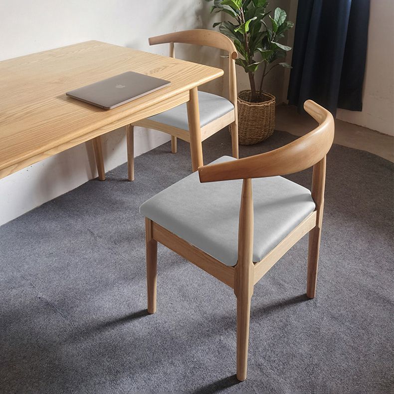 Scandinavian Dining Chair 17'' Wide Wood Dining Side Chair with Open Back for Home Use Clearhalo ' kitchen&dining_furn' 'Dining Chairs' 'Dining Tables & Seating' 'dining_chair' 'furn' 'furn_dining_chair' 'Furniture' 'furniture_dining_chair' 'Kitchen & Dining Furniture' 'kitchen' 1200x1200_b36f2b27-7e7b-4cb9-b759-030c50f81d4a