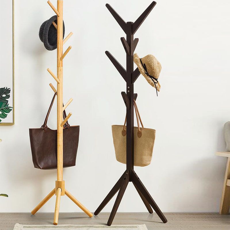 Stand Hall Free Standing Wooden Midcent secolo moderno