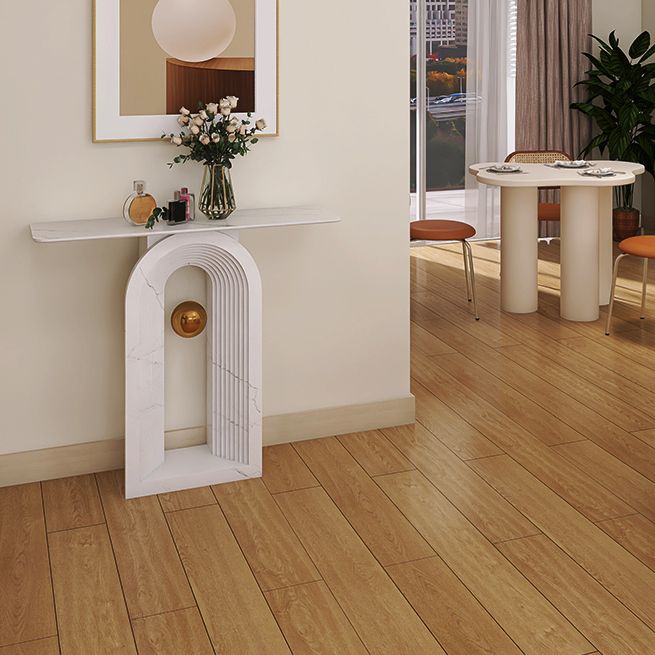 Contemporary White Console Table Rectangle Console Sofa Table for Hall Clearhalo 'Console Tables' 'console_tables' 'Entry & Mudroom Furniture' 'furn' 'furn_console_tables' 'Furniture' 1200x1200_b370c4a5-6ee0-40fd-b3f2-c5a7034375ce