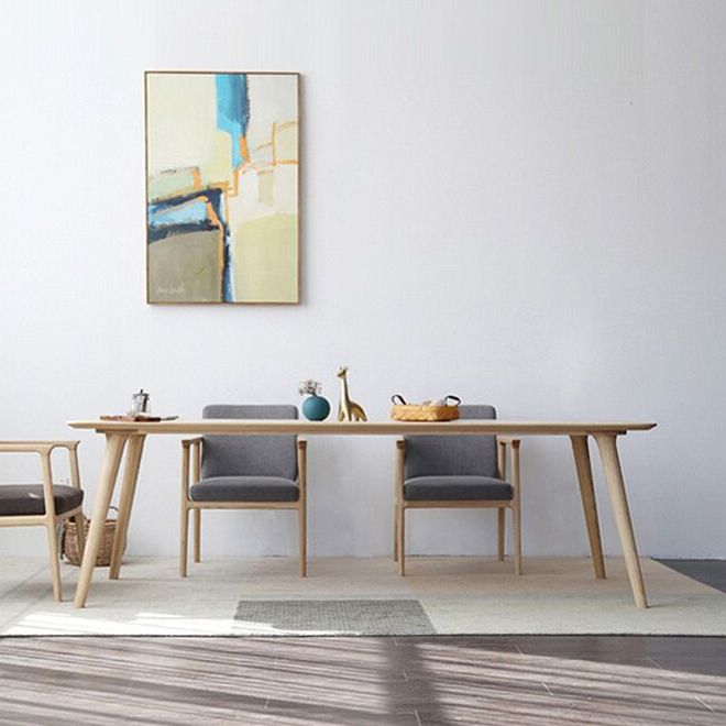 Rectangle Pine Solid Wood Table Modern Dining Table with 4 Legs for Restaurant Clearhalo ' dining_table' 'Dining Tables & Seating' 'Dining Tables' 'furn' 'furn_dining_table' 'Furniture' 'furniture_dining_table' 'Kitchen & Dining Furniture' 'kitchen&dining_furn' 'kitchen' 'kitchen_dining_table' 1200x1200_b3721c95-8efd-4403-8aa3-aa2db125489a