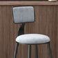 Glam Round Counter Stool Footrest Upholstered Low Back Indoor  Dining Stool