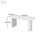 Stone Top Table Contemporary Dining Table with Sled Base in White Clearhalo 'Dining Tables & Seating' 'Dining Tables' 'dining_table' 'Furniture' 'furniture_dining_table' 'Kitchen & Dining Furniture' 'kitchen' 'kitchen_dining_table' 1200x1200_b3740213-4746-4134-bf05-195f8032d9a9
