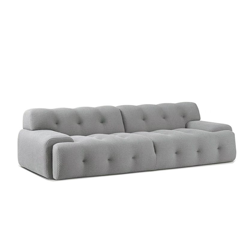 Scandinavian Style Solid Color Sofa 41.33" Wide Tufted Back Sofa