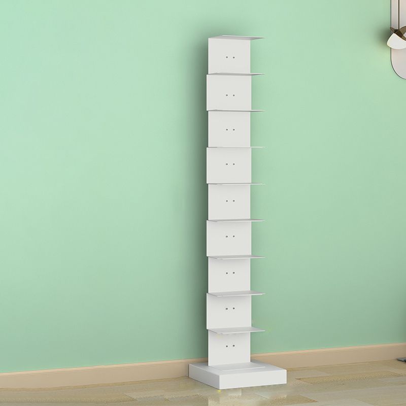 Modern Steel Bookcase, White, Geometric Bookshelf for Any Room Clearhalo 'Bookcases' 'furn' 'furn_bookcases' 'Furniture' 'Office Furniture' 1200x1200_b37573e9-9de3-4427-80e4-bcc2d6e894be