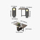 Foldable Woode Table in Grey Medieval Modern Rectangle Table with Storage Trestle Base Clearhalo ' dining_table' 'Dining Tables & Seating' 'Dining Tables' 'furn' 'furn_dining_table' 'Furniture' 'furniture_dining_table' 'Kitchen & Dining Furniture' 'kitchen&dining_furn' 'kitchen' 'kitchen_dining_table' 1200x1200_b3764005-b1c5-4e2f-beca-54e2d144ebbc