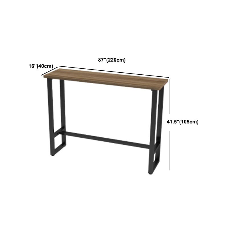 Juego de mesa de pub moderno de 1/2/4 piezas, mesa de mostrador de madera rectangular con taburetes