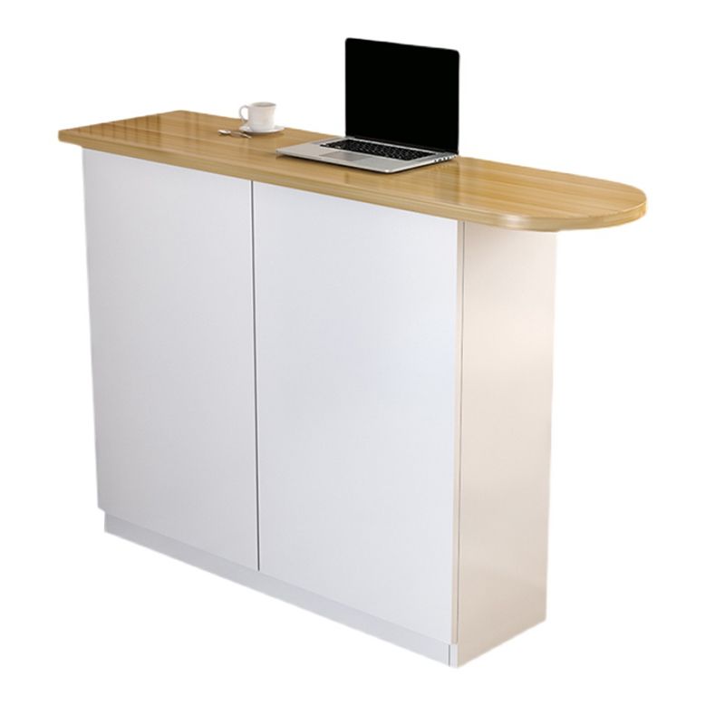 Table à manger à barre en bois contemporain avec rangement pour le salon