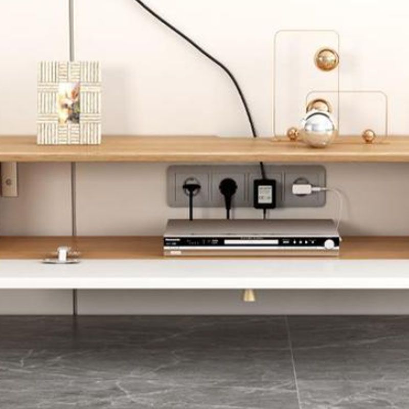 Wooden TV Media Stand Contemporary Media Console with 2 Drawers Clearhalo 'furn' 'furn_tv_stands_entertainment_centers' 'Furniture' 'Living Room Furniture' 'TV Stands & Entertainment Centers' 'TV Stands & Media Storage Furniture' 'tv_stands_entertainment_centers' 1200x1200_b377a94c-f4c7-4321-ab56-8607ef862257
