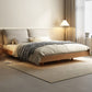 Conjunto de marco de cama de cama natural de la cama de plataforma de madera de 5.12 "