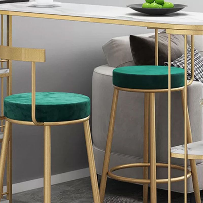 Mesa de comedor de barra de piedra Mesa de bar Glam con pedestal doble para la cocina de la sala de estar