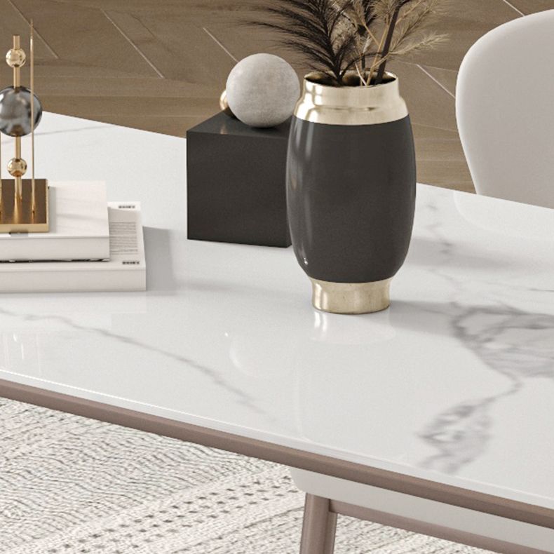 Esszimmer-Set aus gesintertem Stein im Designer-Stil, rechteckig, 1/2/4/5/7-teilig, Esszimmertisch-Set