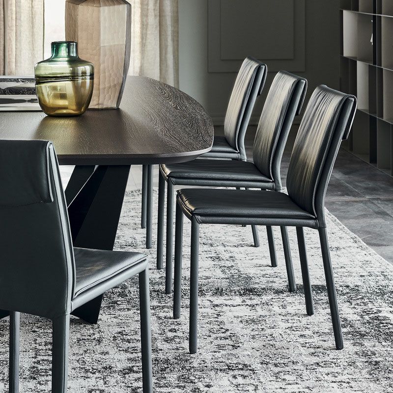 Modern Chairs Dining Armless Chair with Metal Legs for Kitchen Clearhalo 'Dining Chairs' 'Dining Tables & Seating' 'dining_chair' 'furn' 'furn_dining_chair' 'Furniture' 'Kitchen & Dining Furniture' 1200x1200_b37e85ab-c982-4968-9399-7db157d4d868