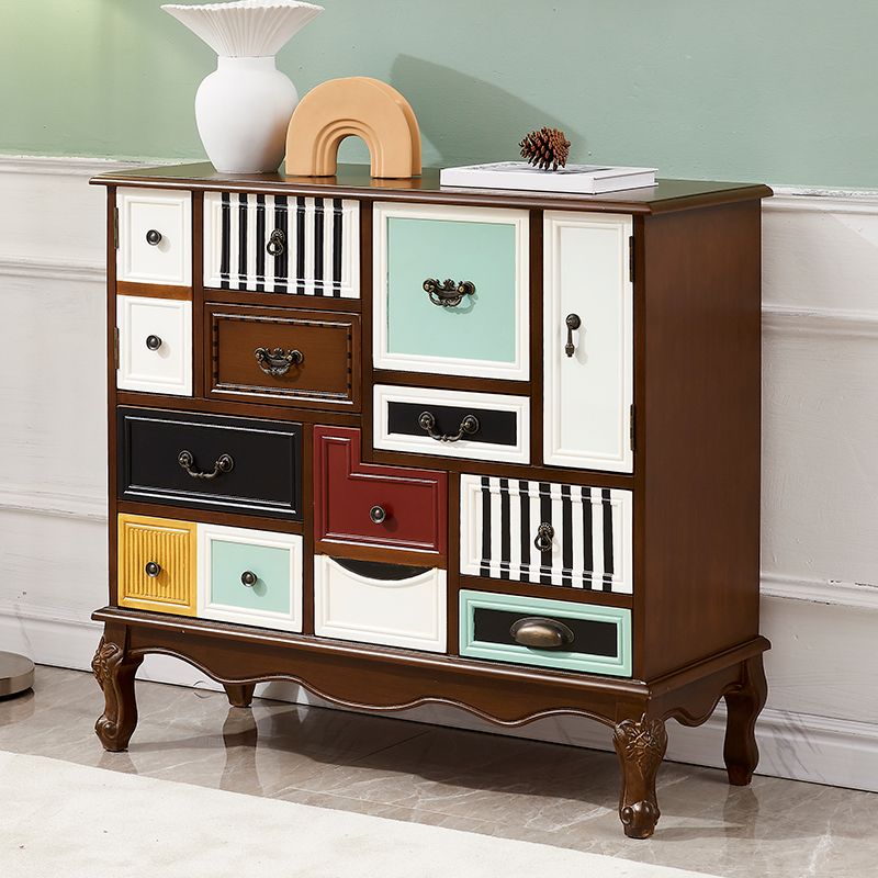 Industrial Painted Accent Cabinet with Drawers Solid Wood Chest Clearhalo 'Cabinets & Chests' 'cabinets_chests' 'furn' 'furn_cabinets_chests' 'Furniture' 'Living Room Furniture' 1200x1200_b37f0a24-2c8d-40e5-8935-6872e4a6d740