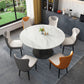Modern Style Sintered Stone Dining Table White Round Drop-Leaf Table with Pedestal Base Clearhalo ' dining_table' 'Dining Tables & Seating' 'Dining Tables' 'furn' 'furn_dining_table' 'Furniture' 'furniture_dining_table' 'Kitchen & Dining Furniture' 'kitchen&dining_furn' 'kitchen' 'kitchen_dining_table' 1200x1200_b38119c9-ce17-49a8-858e-0aacb8dc2fe1