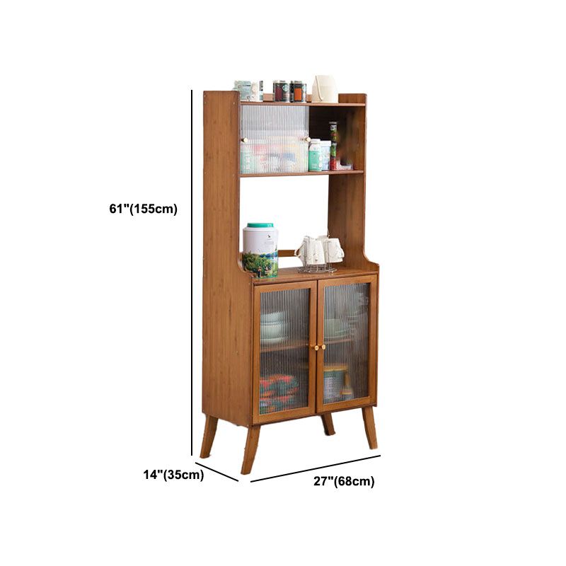 Server per pranzo acrilico contemporaneo server di bambù marrone per cucina