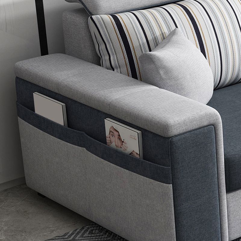 Contemporary Square Arm Sofa in Gray with Storage For Living Room Clearhalo 'furn' 'furn_sofas' 'Furniture' 'Living Room Furniture' 'Sofa' 'sofas' 1200x1200_b382b2be-ff3d-4238-bace-b4989de74047