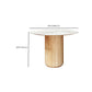 Mesa de comedor de piedra redonda Mesa de comedor moderna con base de pedestal de madera maciza