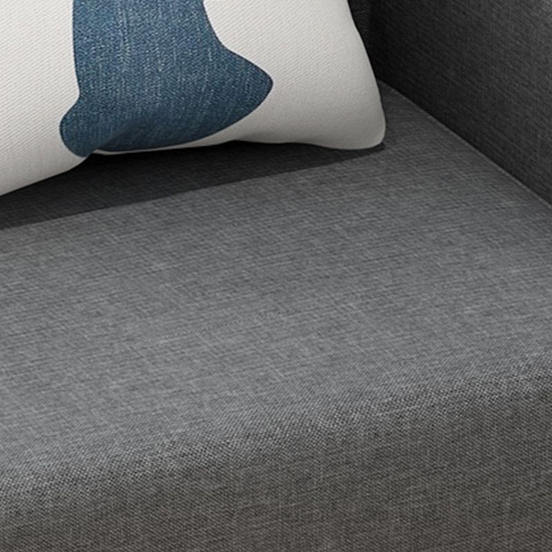 Contemporary Cotton Blend Faux Leather Sofa with Wooden Based Clearhalo 'Furniture' 'furniture_sofas' 'kitchen' 'kitchen_sofas' 'Living Room Furniture' 'Sofa' 'sofas' 1200x1200_b38368f7-cf50-45dc-b880-c1a4625e145b